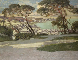 Newlyn, Penzance au loin depuis le jardin de Geoffrey Garnier